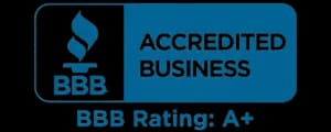 BBB Accredited Business logo, A+ rating symbol
