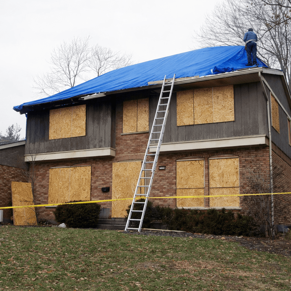 Emergency Board-Up and Roof Tarping Service